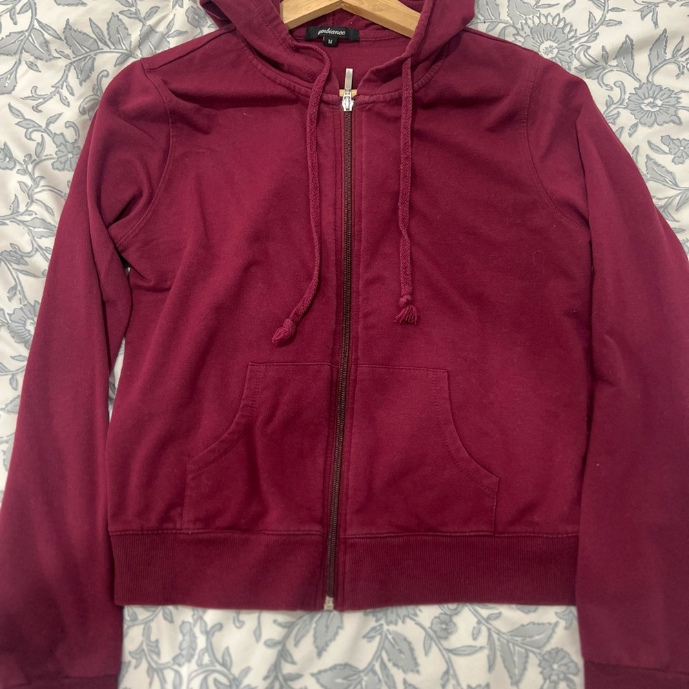 Apt. 9 Women's Burgundy Hoodie Jacket
